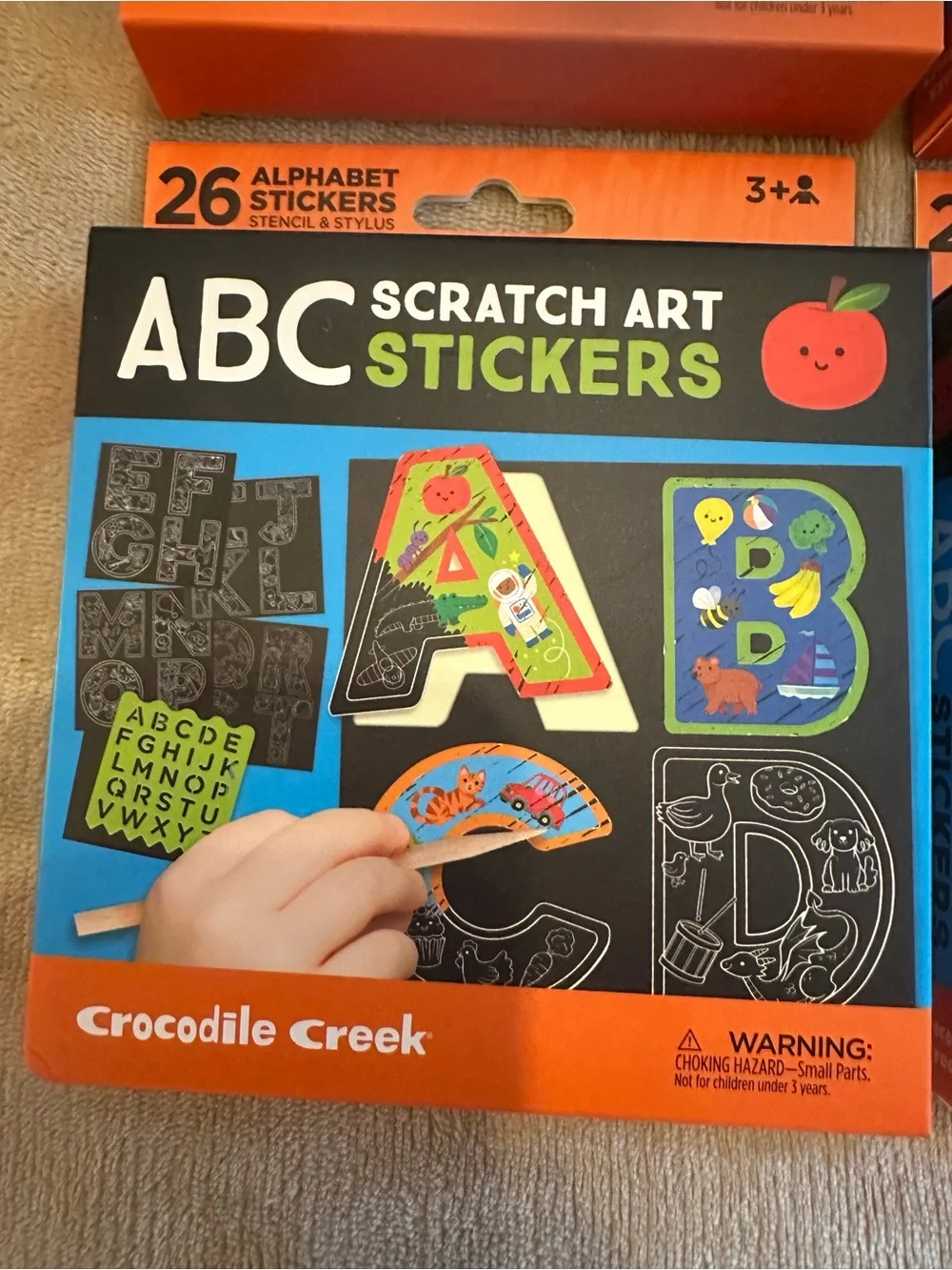 ABC & 123 Scratch Art Stickers - Assorted Blue & Green